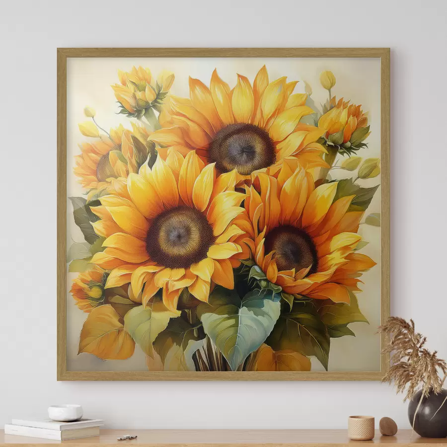 carta da parati girasoli grandi, girasoli gialli nr. f40710