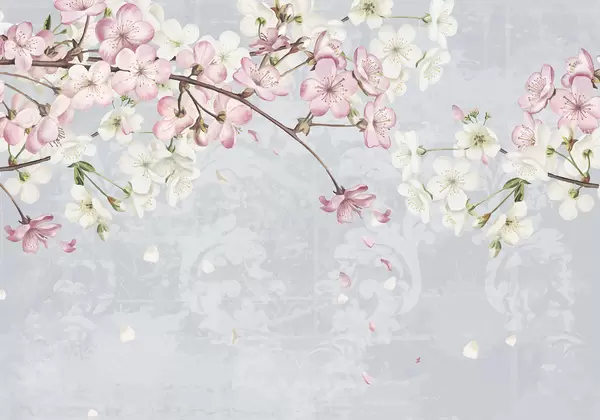 Nicetop Stampa Su Tela Floreale Astratta – Quadro Alberi Di Ciliegio Rosa, Decorazione Da Parete Romantica Per Camera Da Letto E Soggiorno (40x30 Cm)