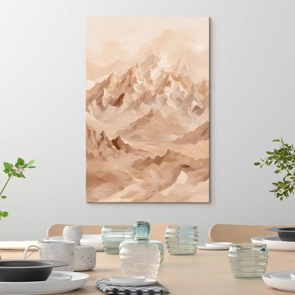 carta da parati Montagne marroni su sfondo marrone nr. s40622