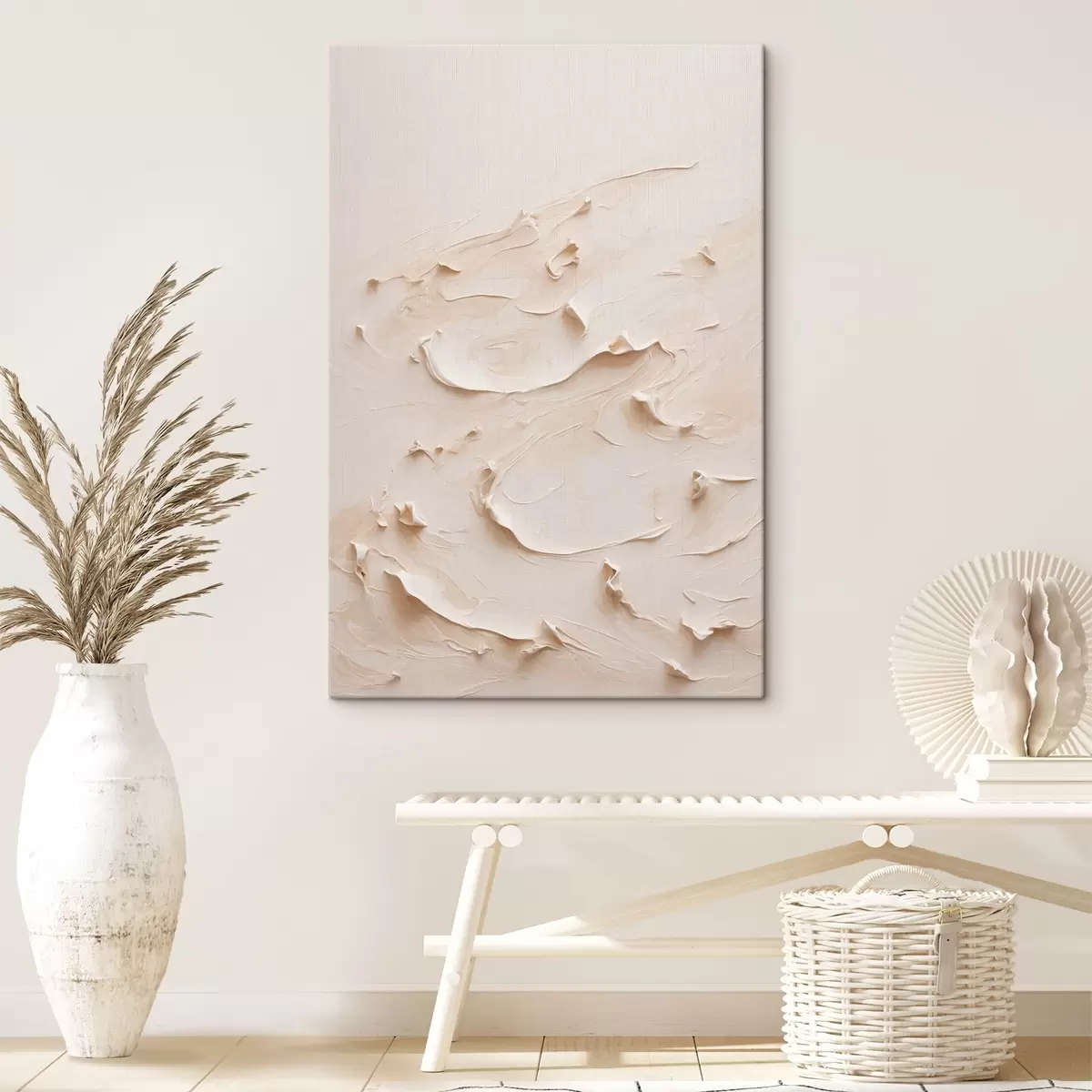 carta da parati Pittura astratta con colori ad olio bianchi nr. s40623