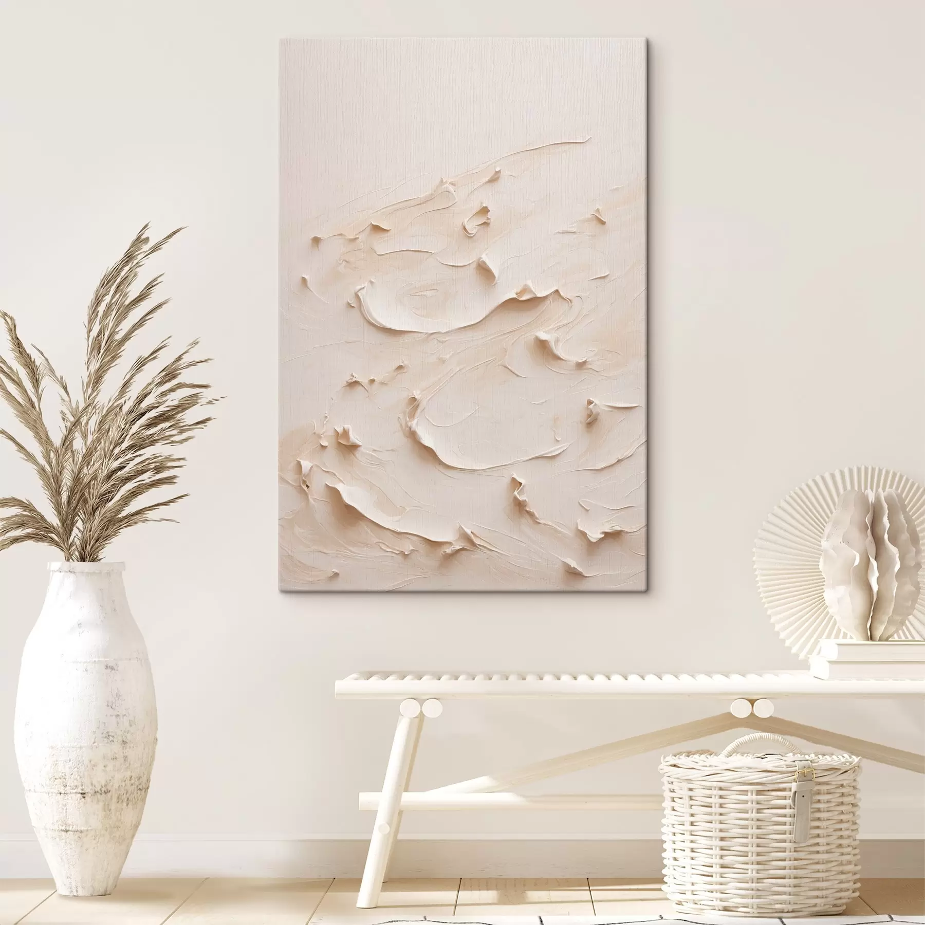 carta da parati Pittura astratta con colori ad olio bianchi nr. s40623