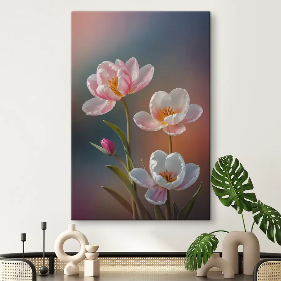 carta da parati Fiori rosa su sfondo sfocato nr. s40644