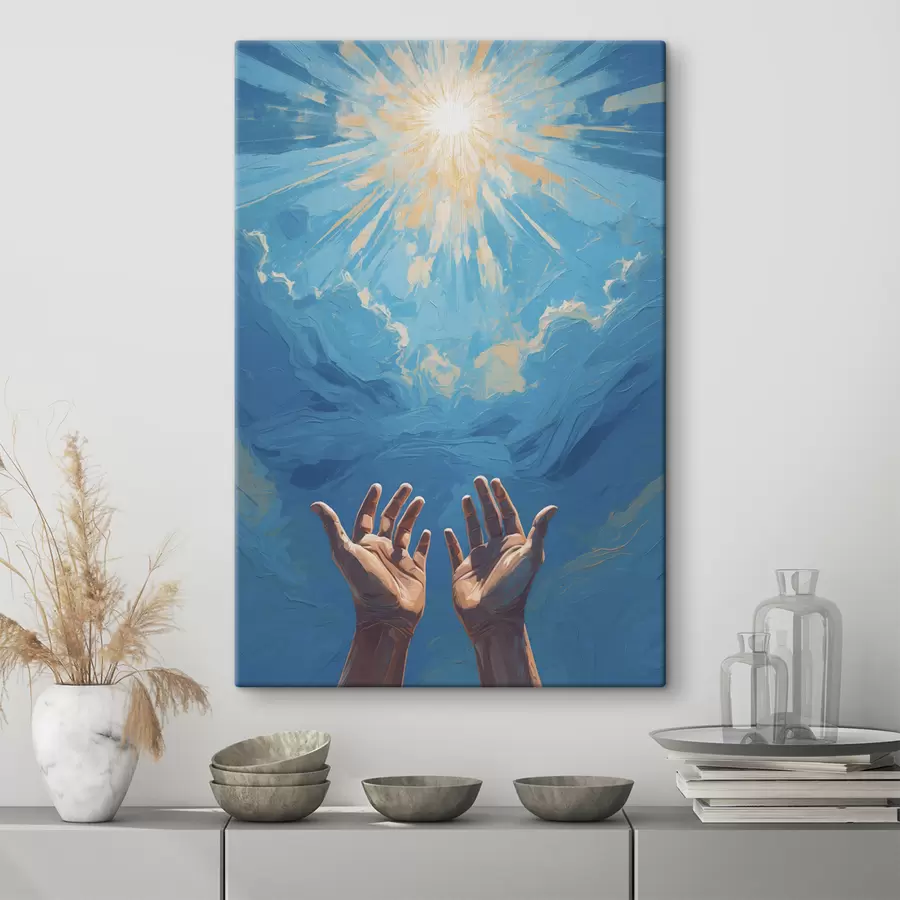 carta da parati Mani su sfondo solare nr. s40692