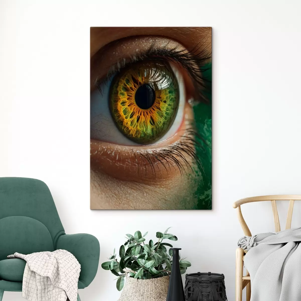 carta da parati Primo piano dell'occhio verde nr. s40701