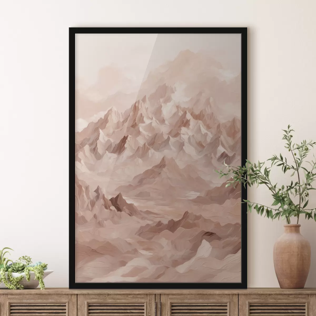 Poster Montagne marroni su sfondo marrone f40622