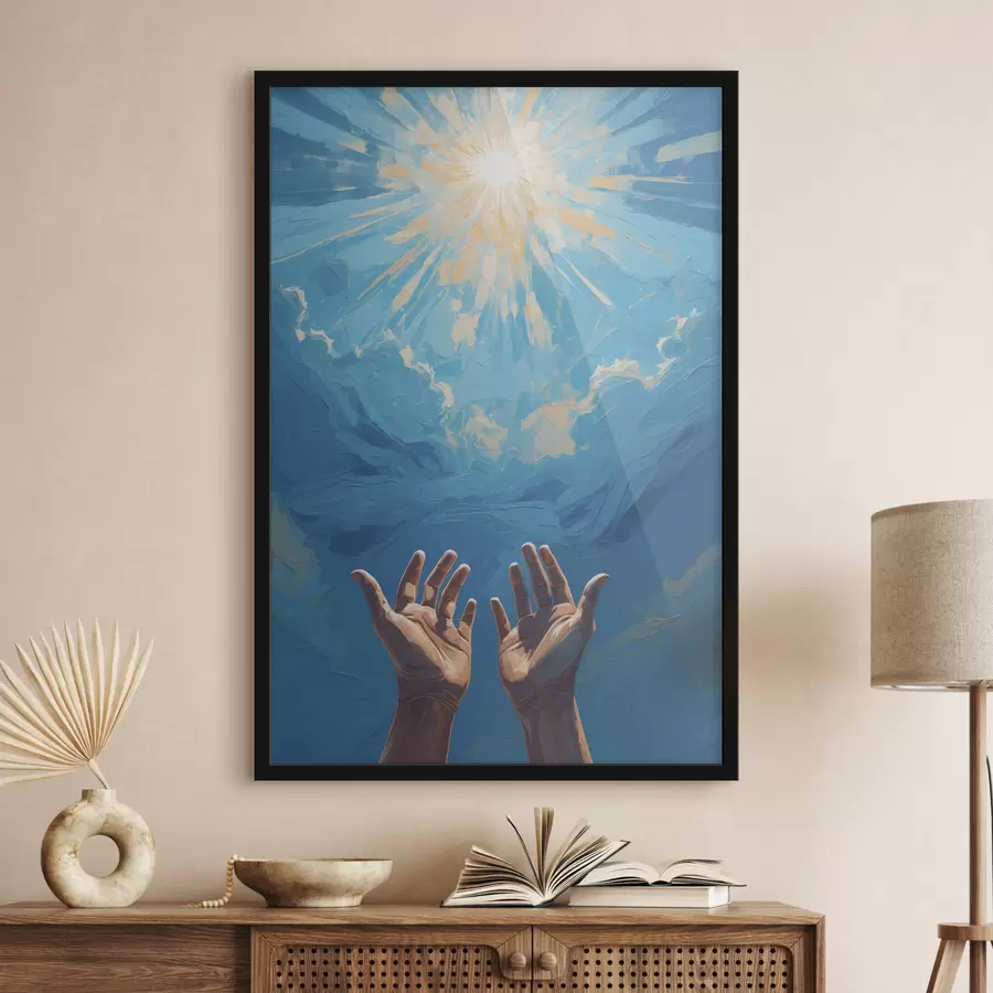 carta da parati Mani su sfondo solare nr. f40692