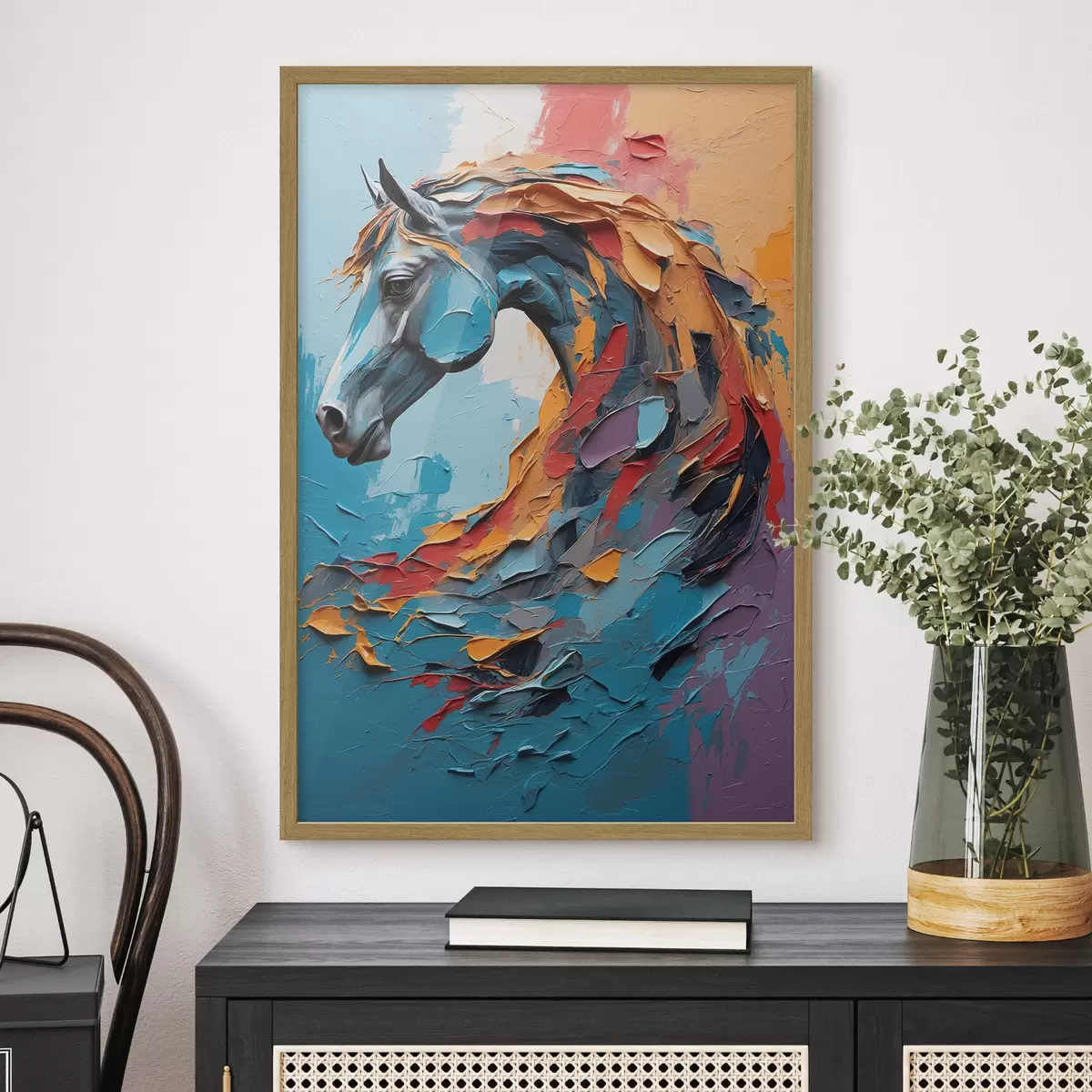 Poster Testa di cavallo astratta f40694