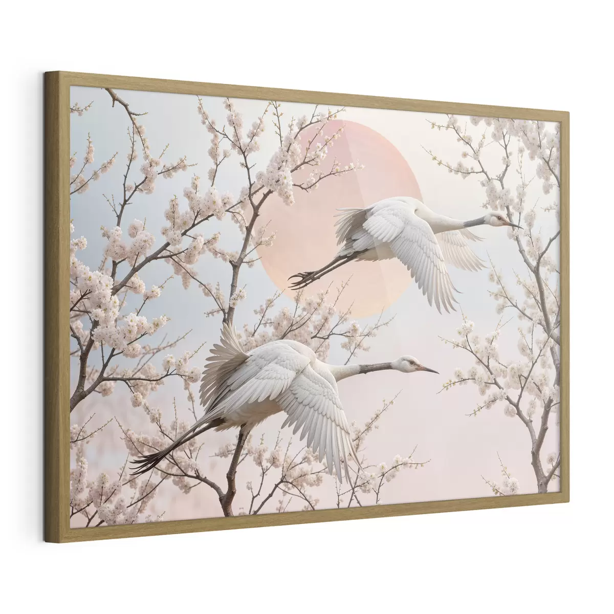 Poster Gru tra i fiori di ciliegio f40601