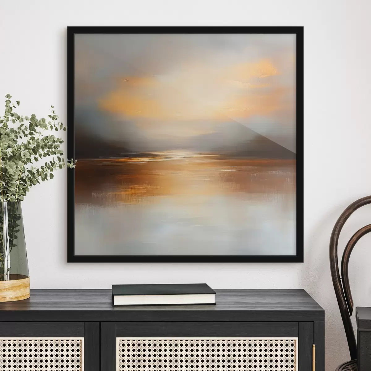 Poster Paesaggio astratto con tramonto f40738