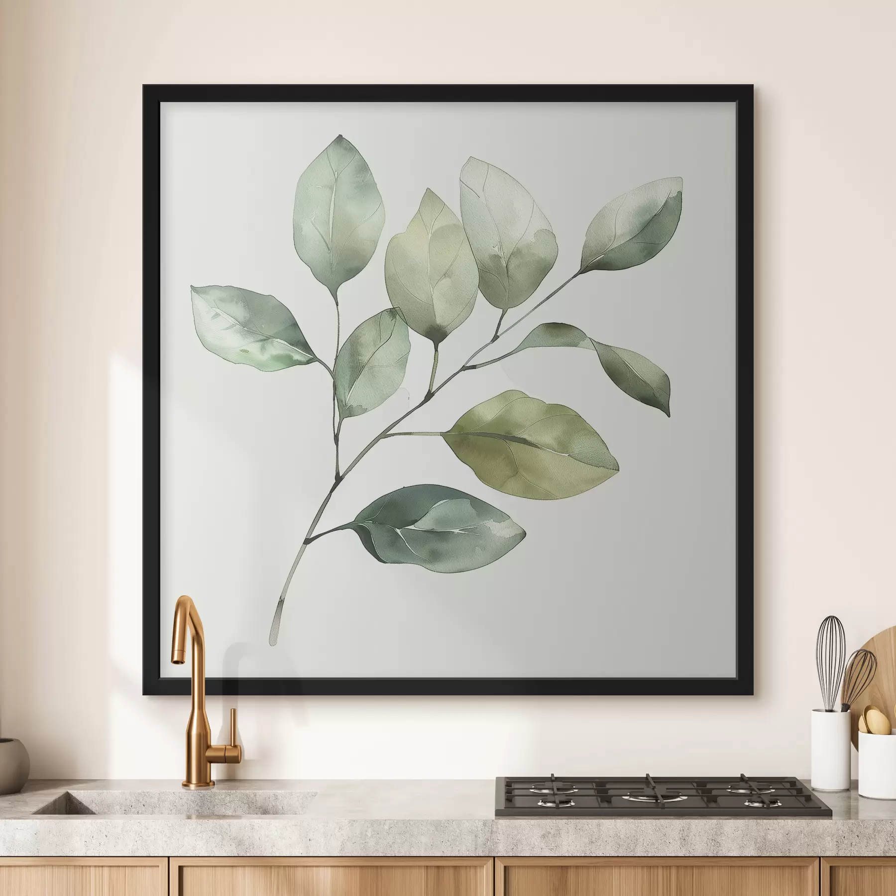 carta da parati Ramoscello in stile acquerello nr. f40766