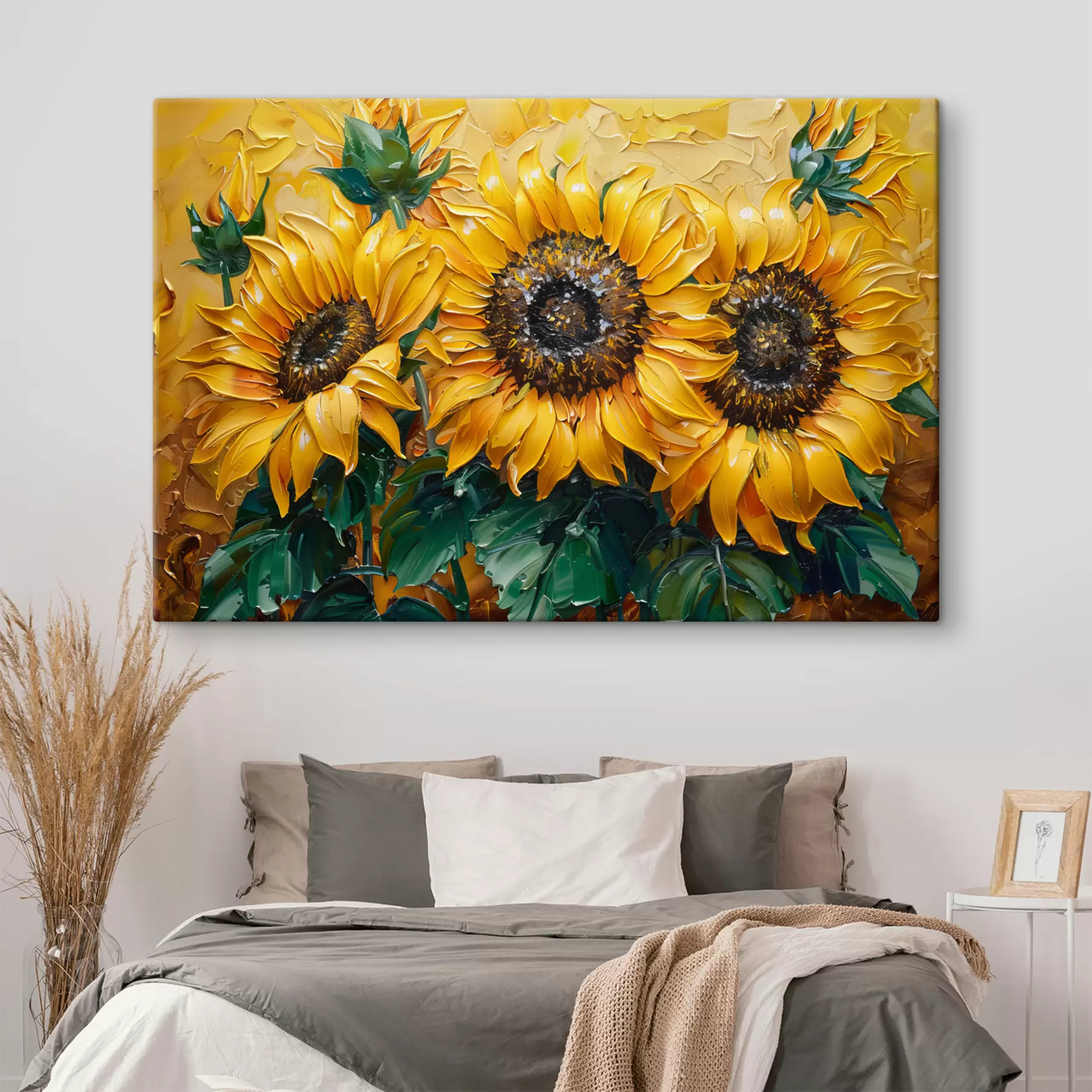 carta da parati Girasoli luminosi, pittura a olio nr. s40787