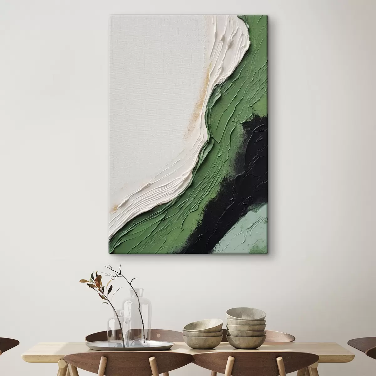 carta da parati Stucco, verde, colore scuro nr. s40848