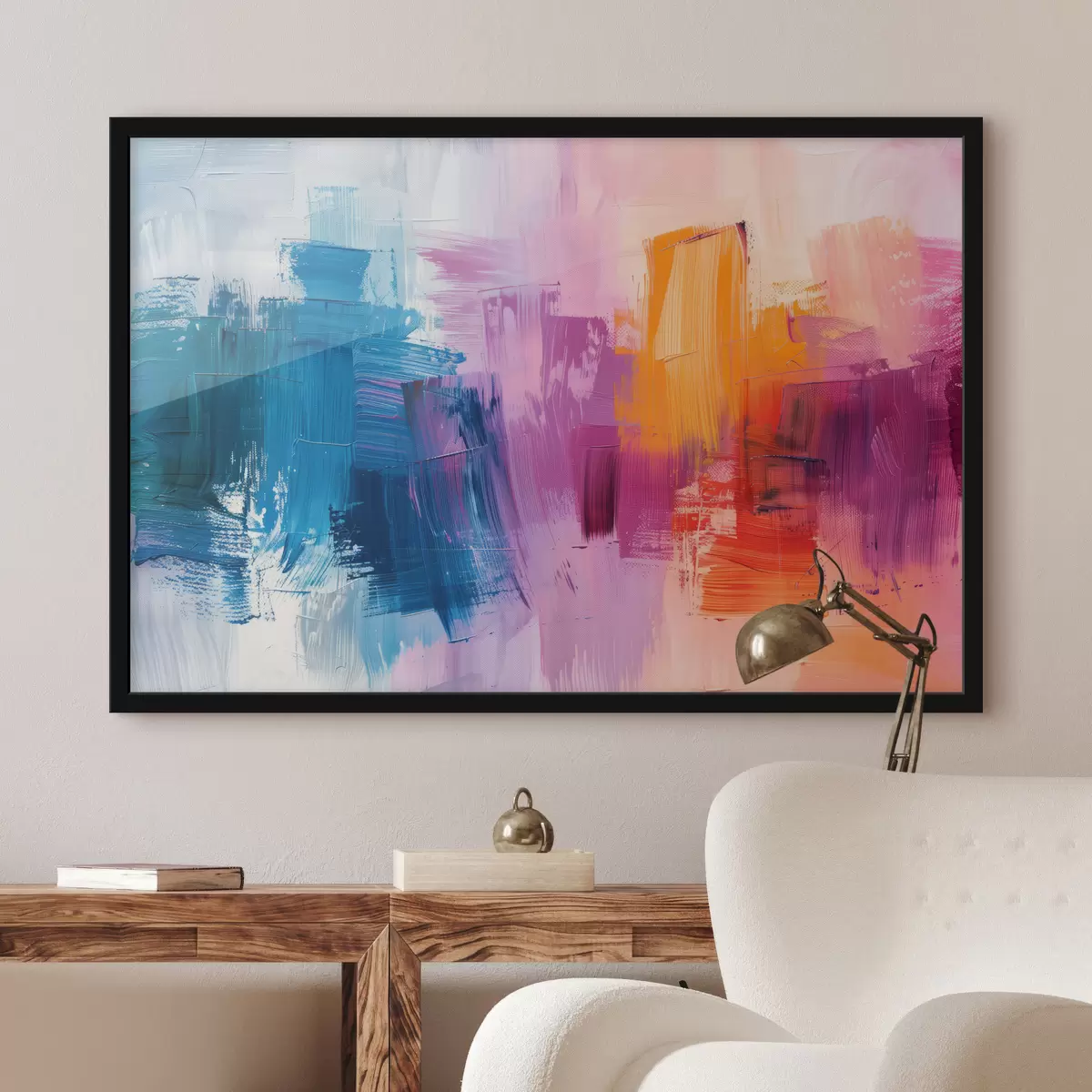 Poster Tratti di pittura, colori diversi, acquerello f40786