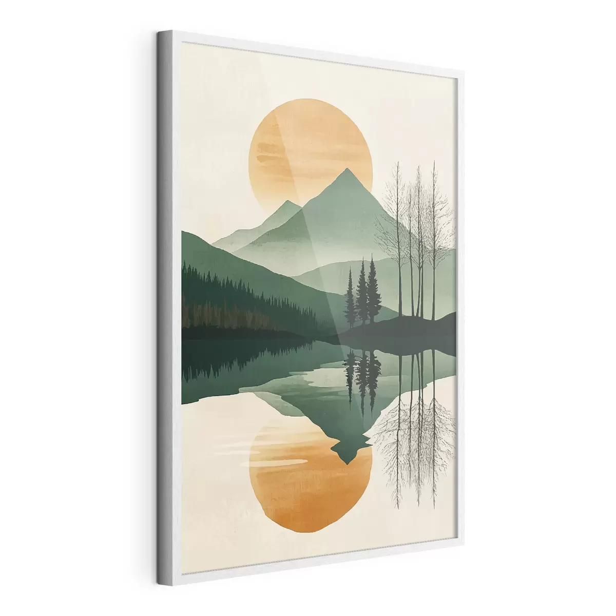 Poster Montagna e sole ambrato f40832
