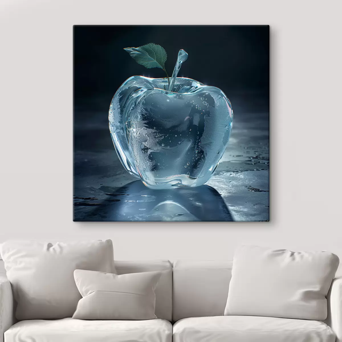 carta da parati Mela di vetro su sfondo scuro nr. s40912