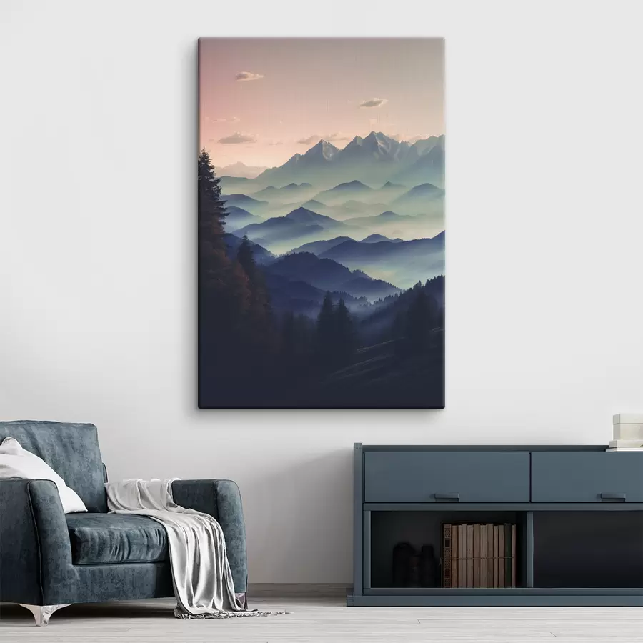 carta da parati Vista sulle montagne nella nebbia nr. s40851