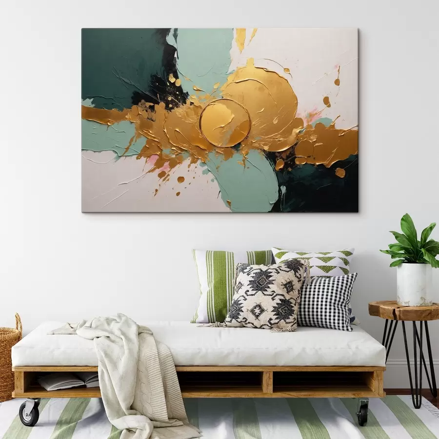 carta da parati Pittura ad olio astratta con colori bianco, nero nr. s40855