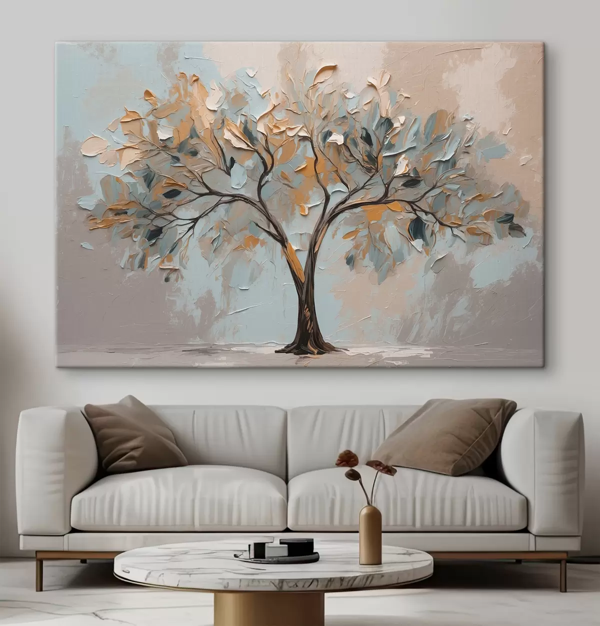 carta da parati Albero su sfondo astratto ad olio nr. s40858