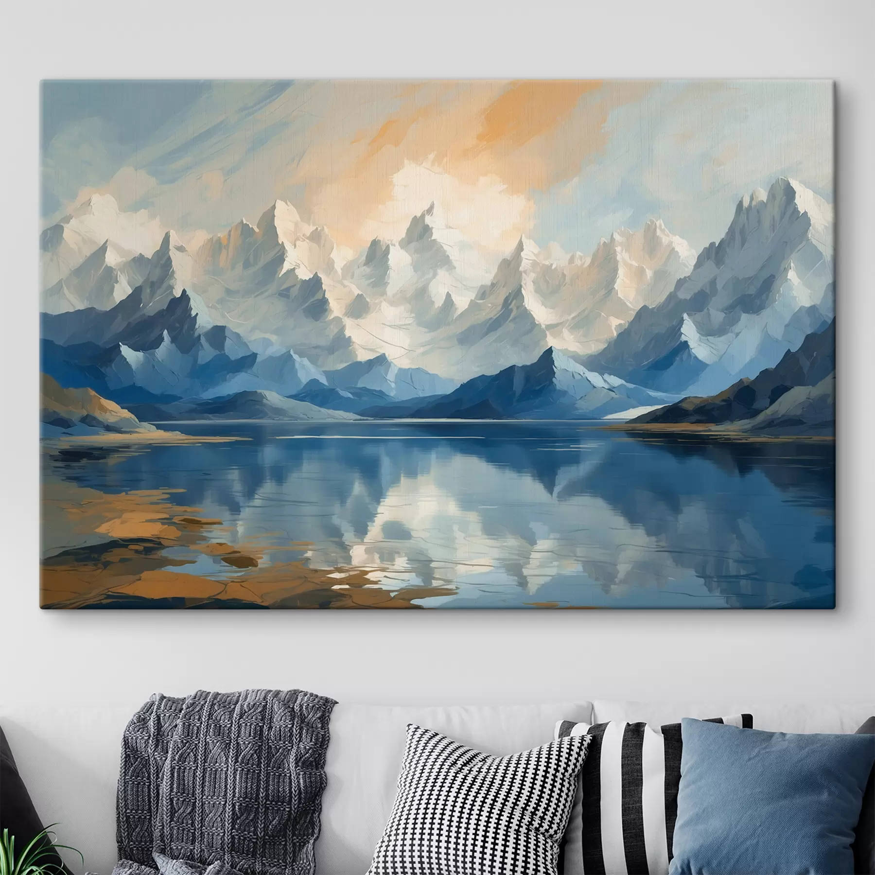 carta da parati Lago e montagne innevate nr. s40861