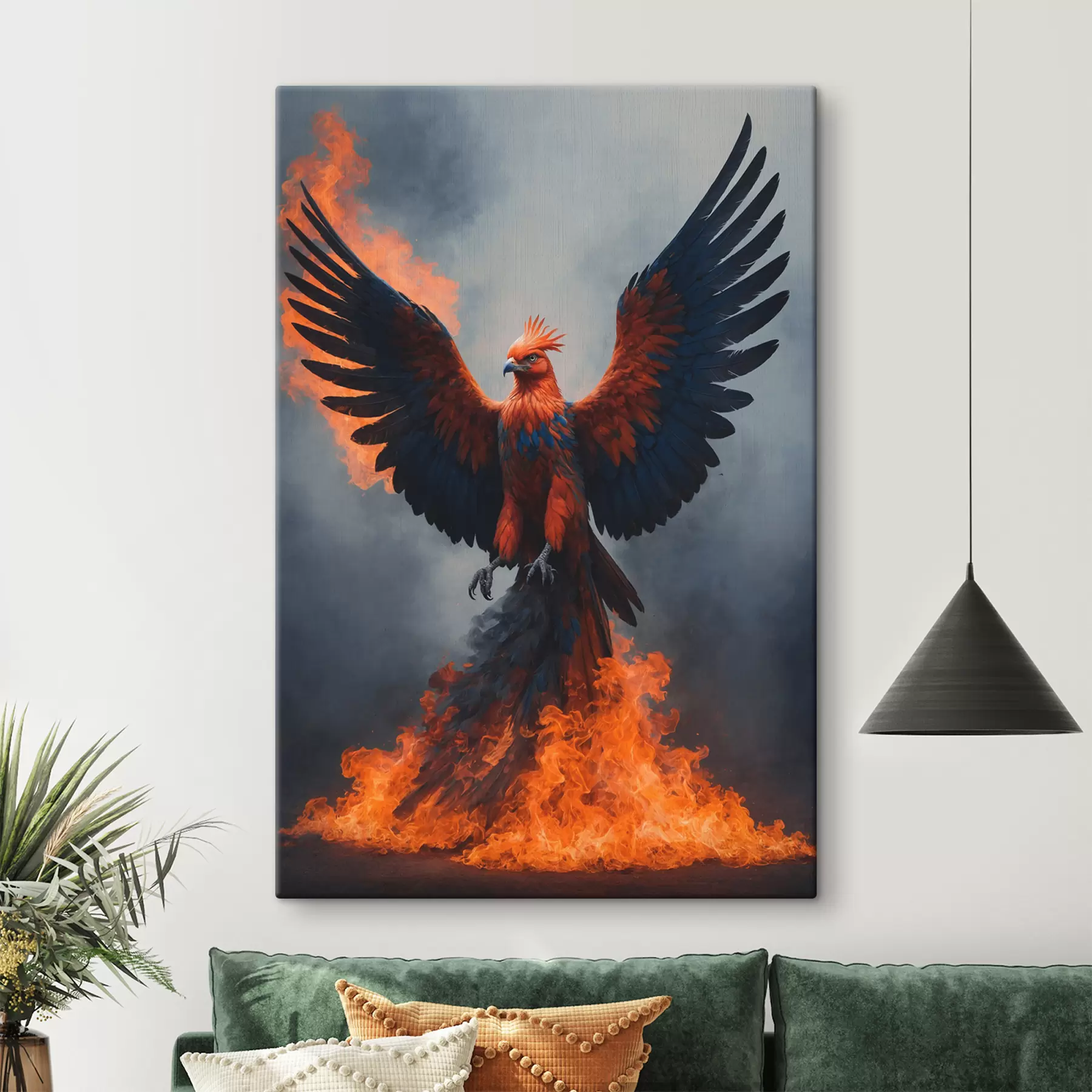 carta da parati Fenice su sfondo sfocato nr. s40873