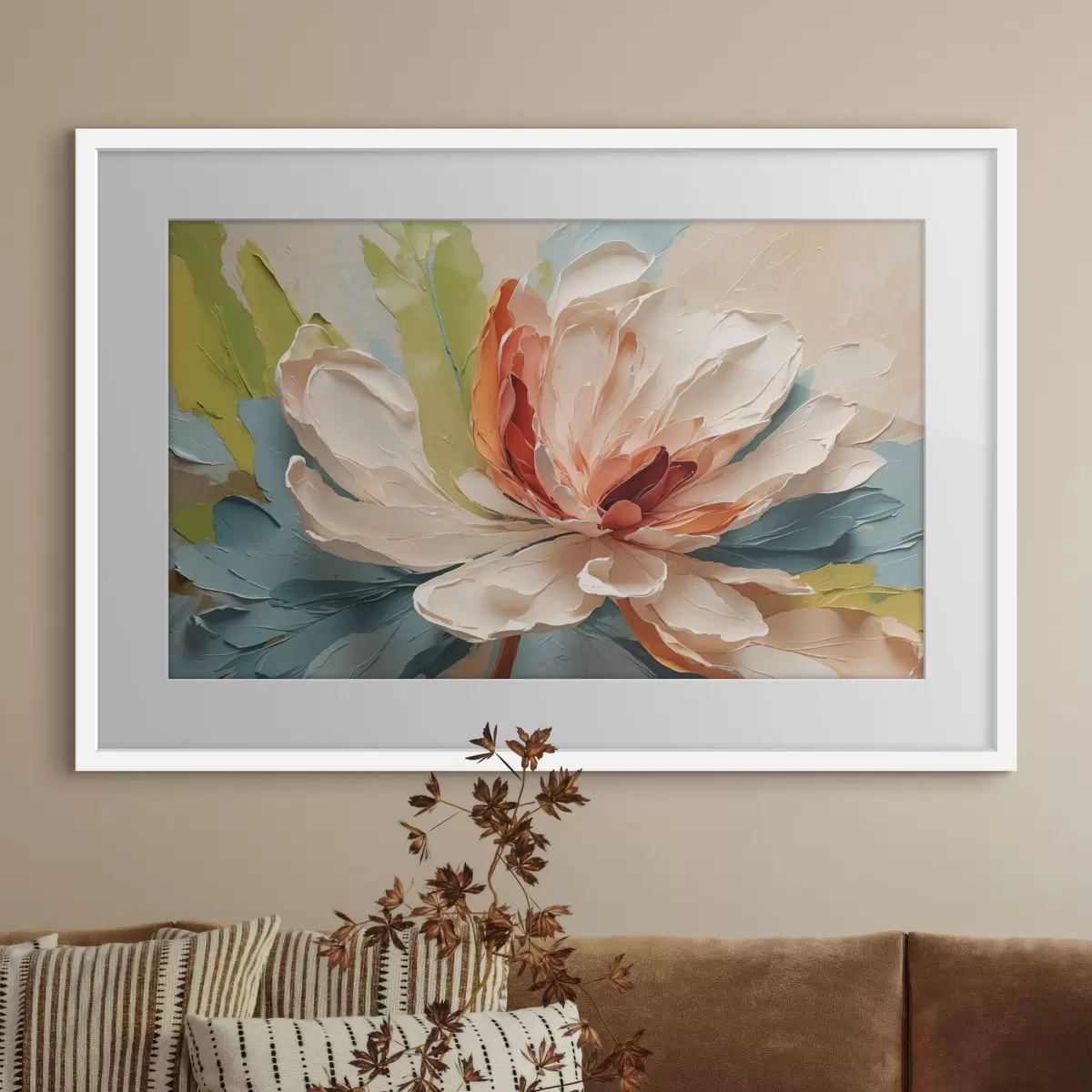 Poster Fiore astratto in olio f40856