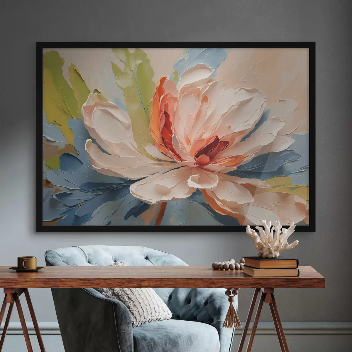 Poster Fiore astratto in olio f40856