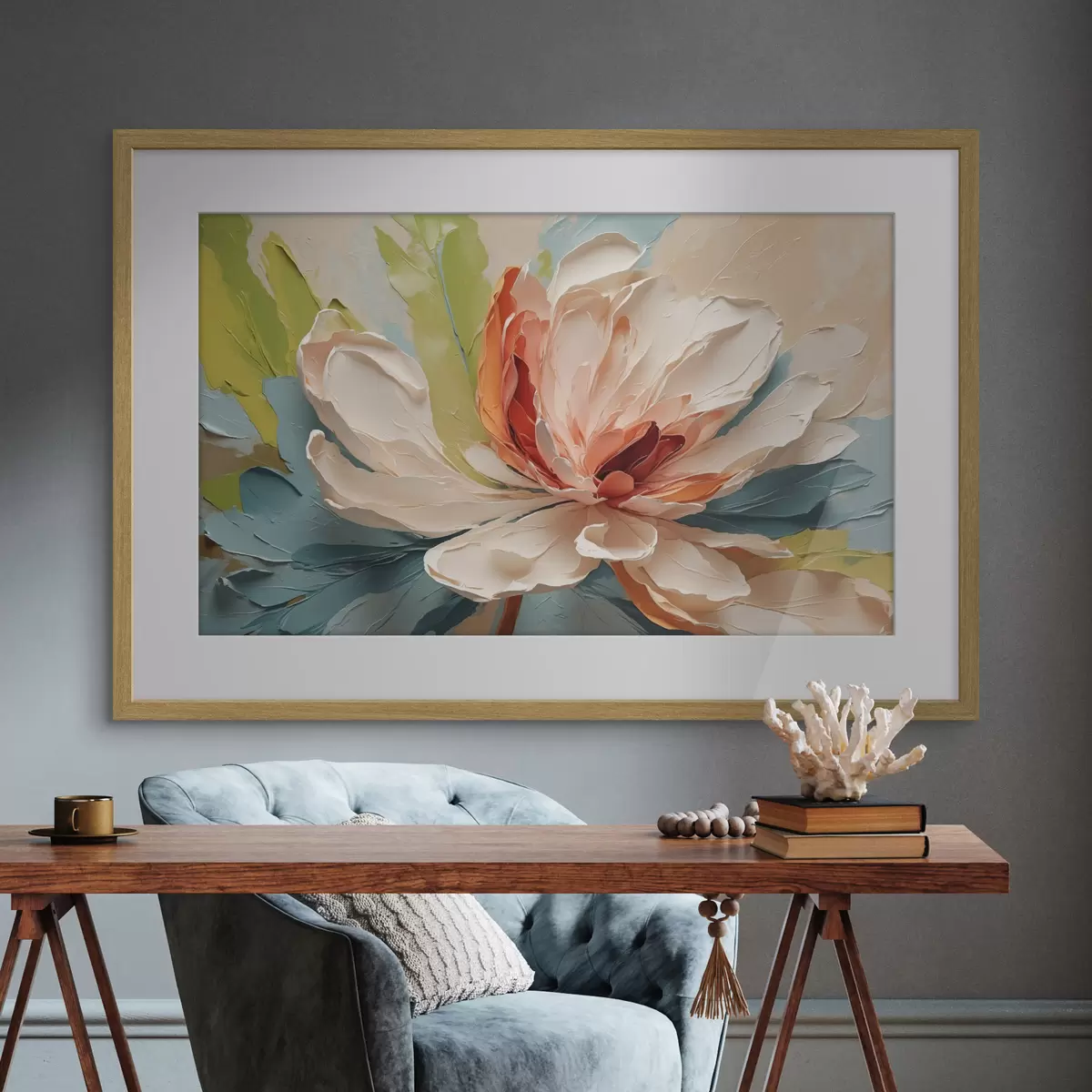 Poster Fiore astratto in olio f40856