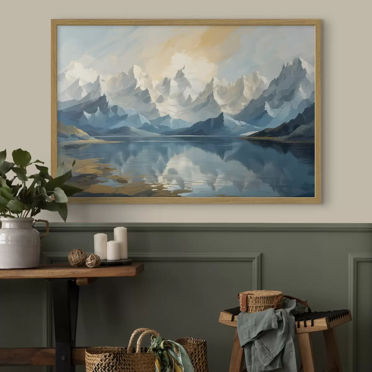 Poster Lago e montagne innevate f40861