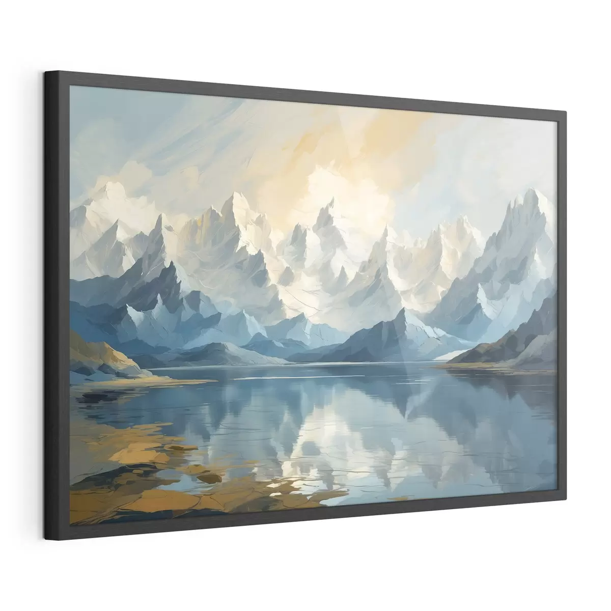 Poster Lago e montagne innevate f40861