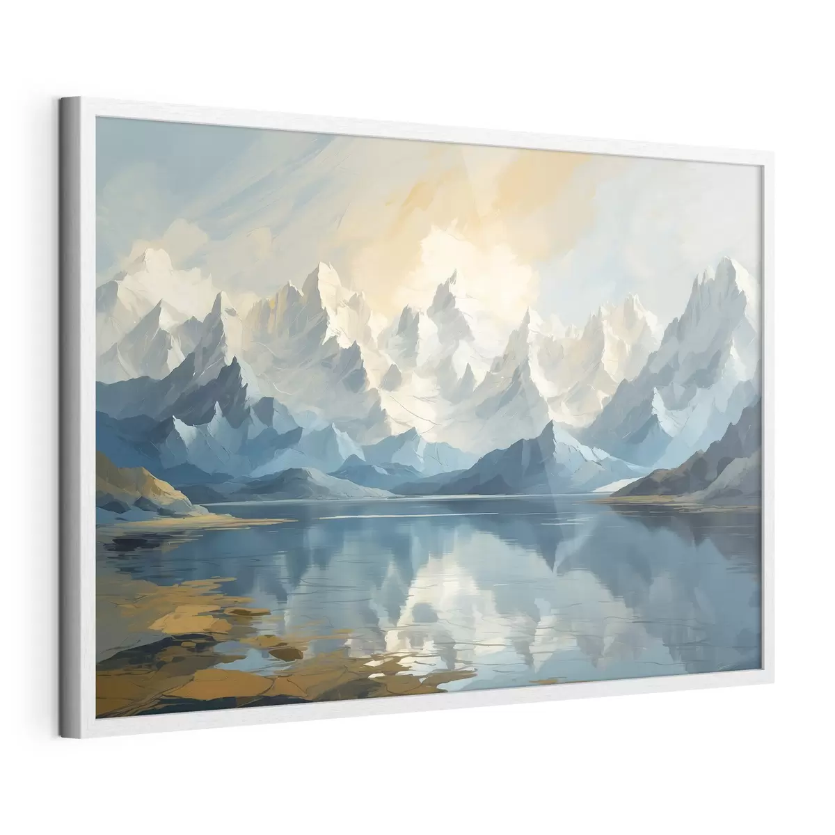 Poster Lago e montagne innevate f40861
