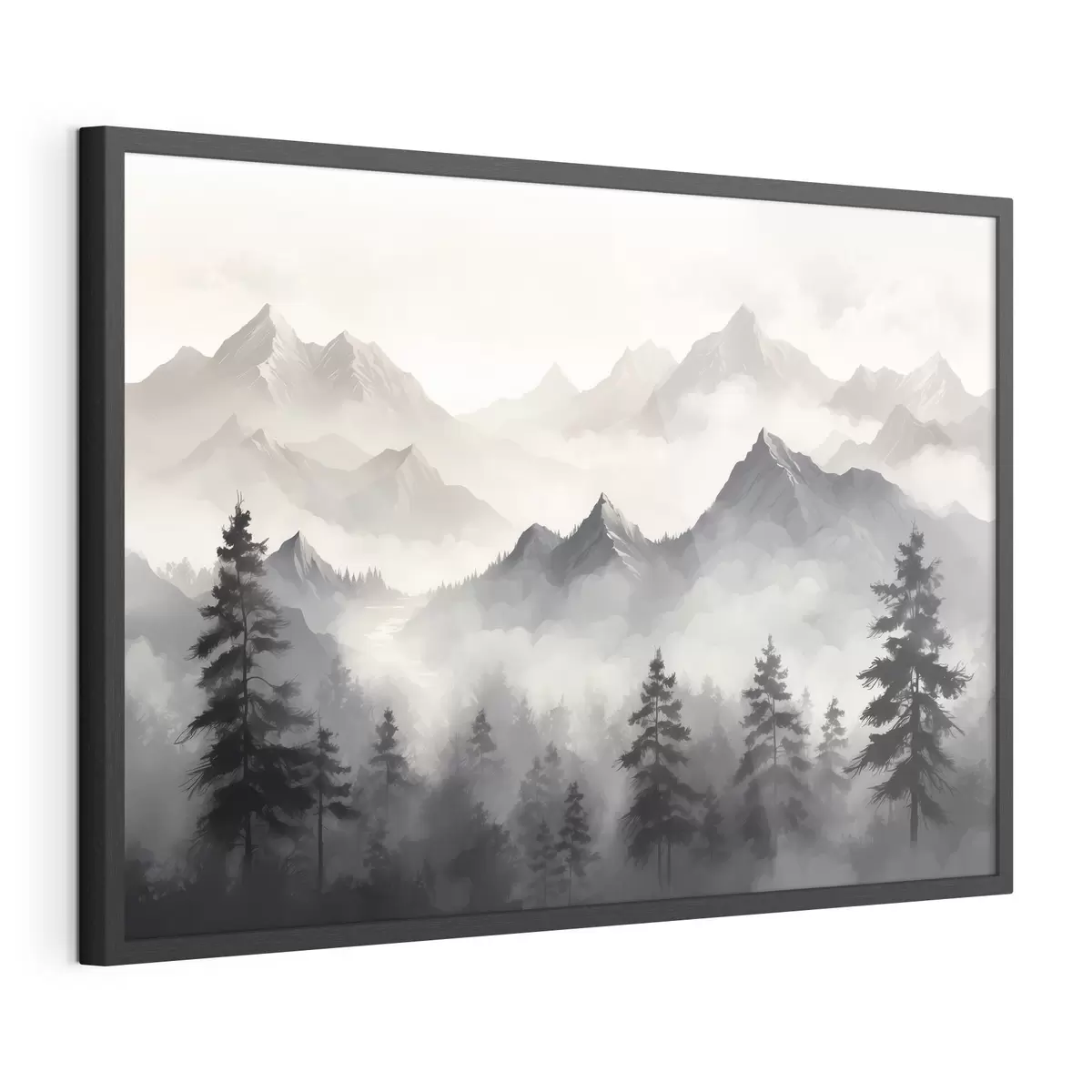 Poster Pini nella nebbia dei monti f40866
