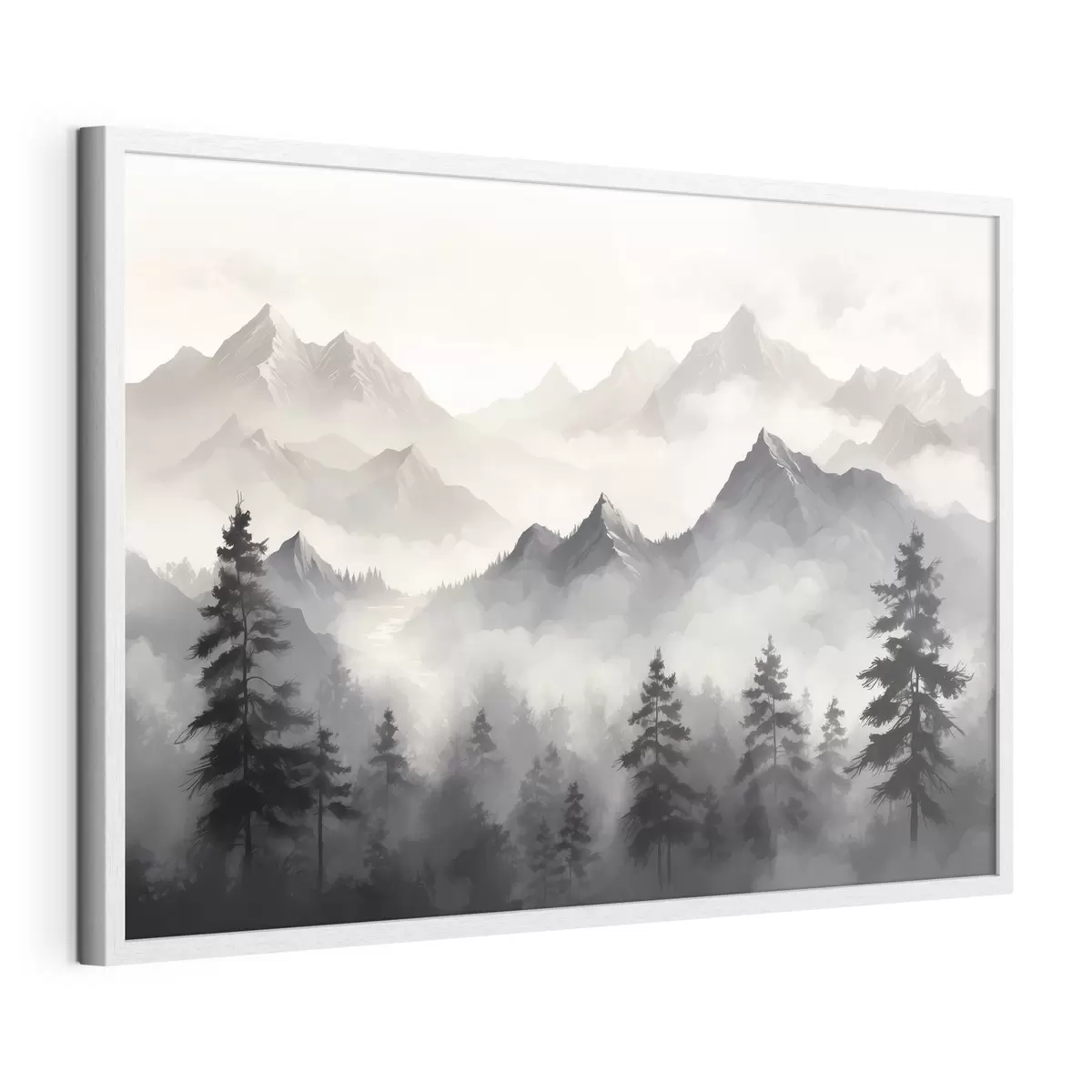 Poster Pini nella nebbia dei monti f40866