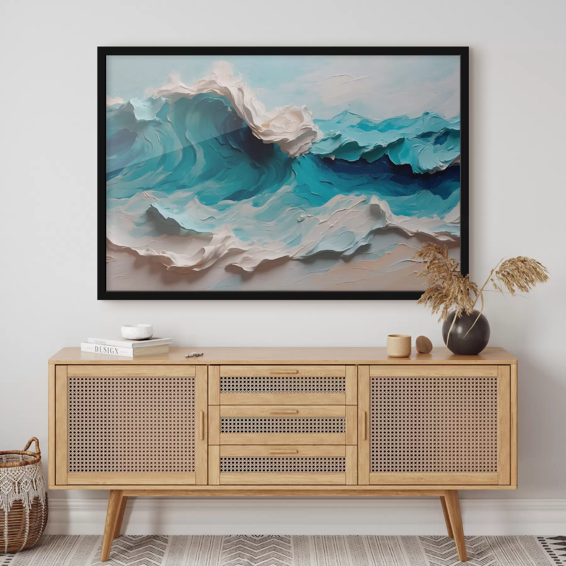 carta da parati Onda marina astratta in olio nr. f40867