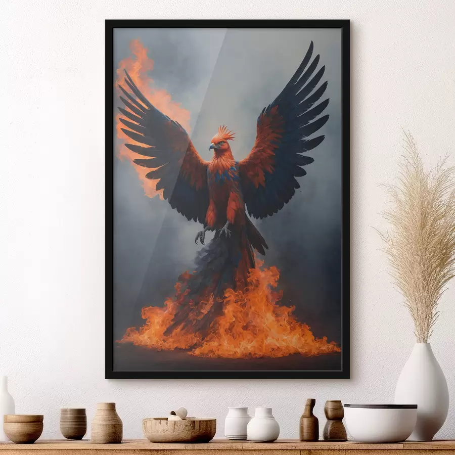 carta da parati Fenice su sfondo sfocato nr. f40873