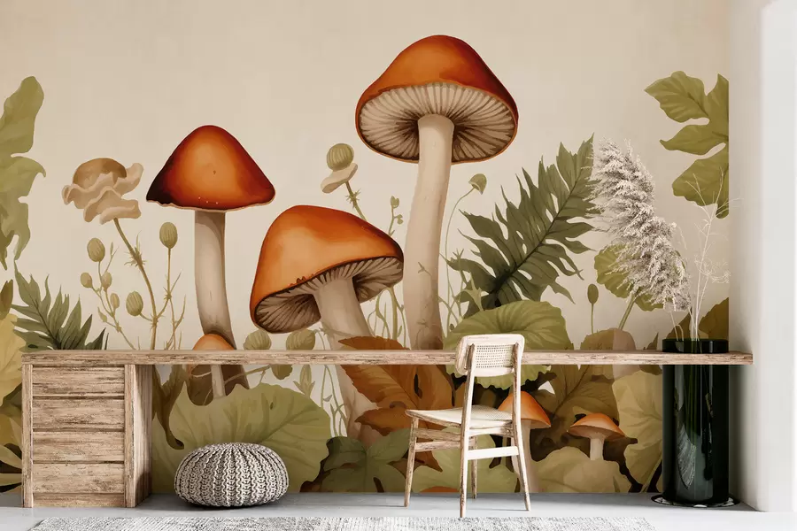 Carta da parati nature Funghi 