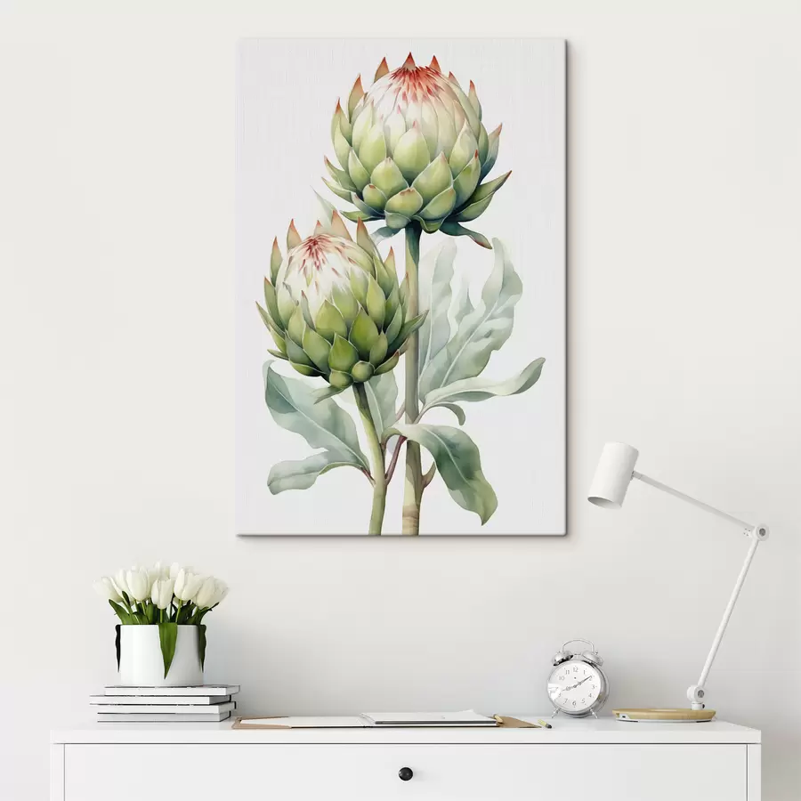 carta da parati Ramo di carciofo acquerello nr. s41008