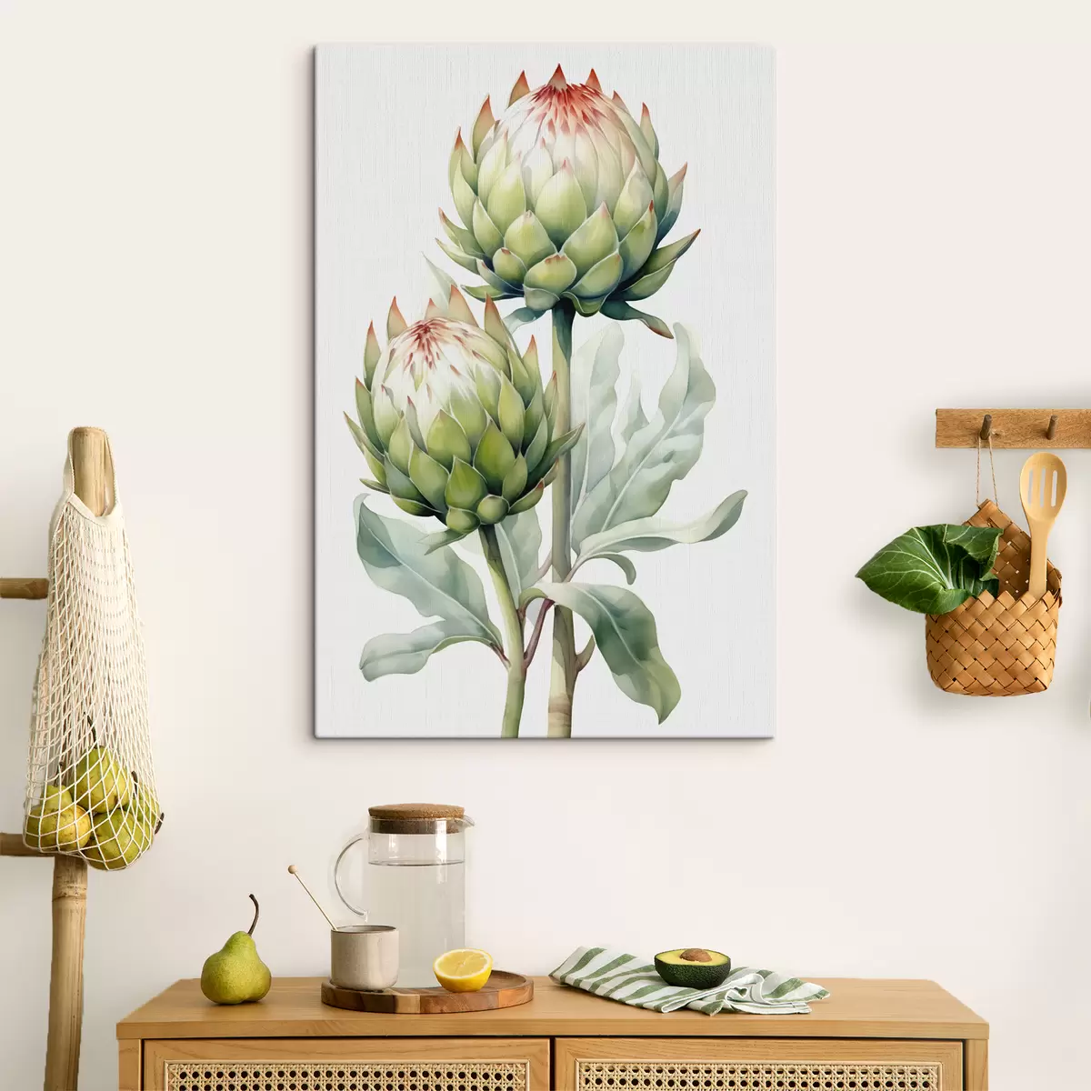 carta da parati Ramo di carciofo acquerello nr. s41008