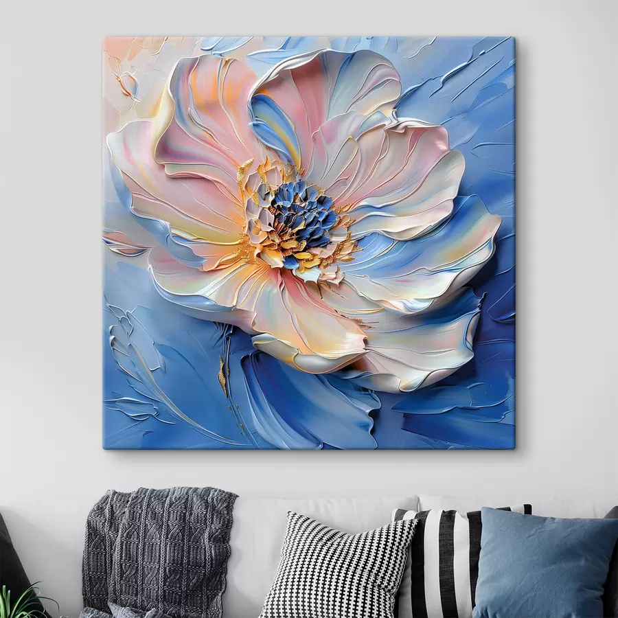 carta da parati Un enorme bocciolo di fiore con ampie pennellate di colore nr. s40993