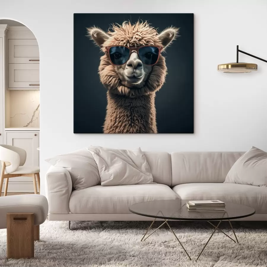 carta da parati Un elegante lama con gli occhiali nr. s40995