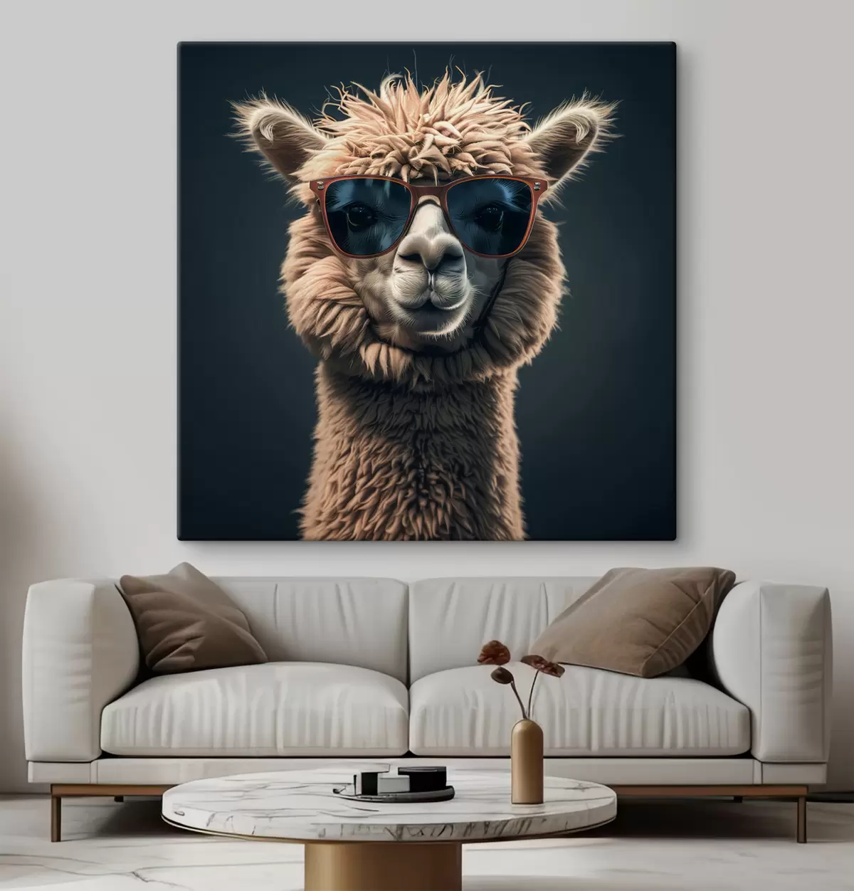 carta da parati Un elegante lama con gli occhiali nr. s40995