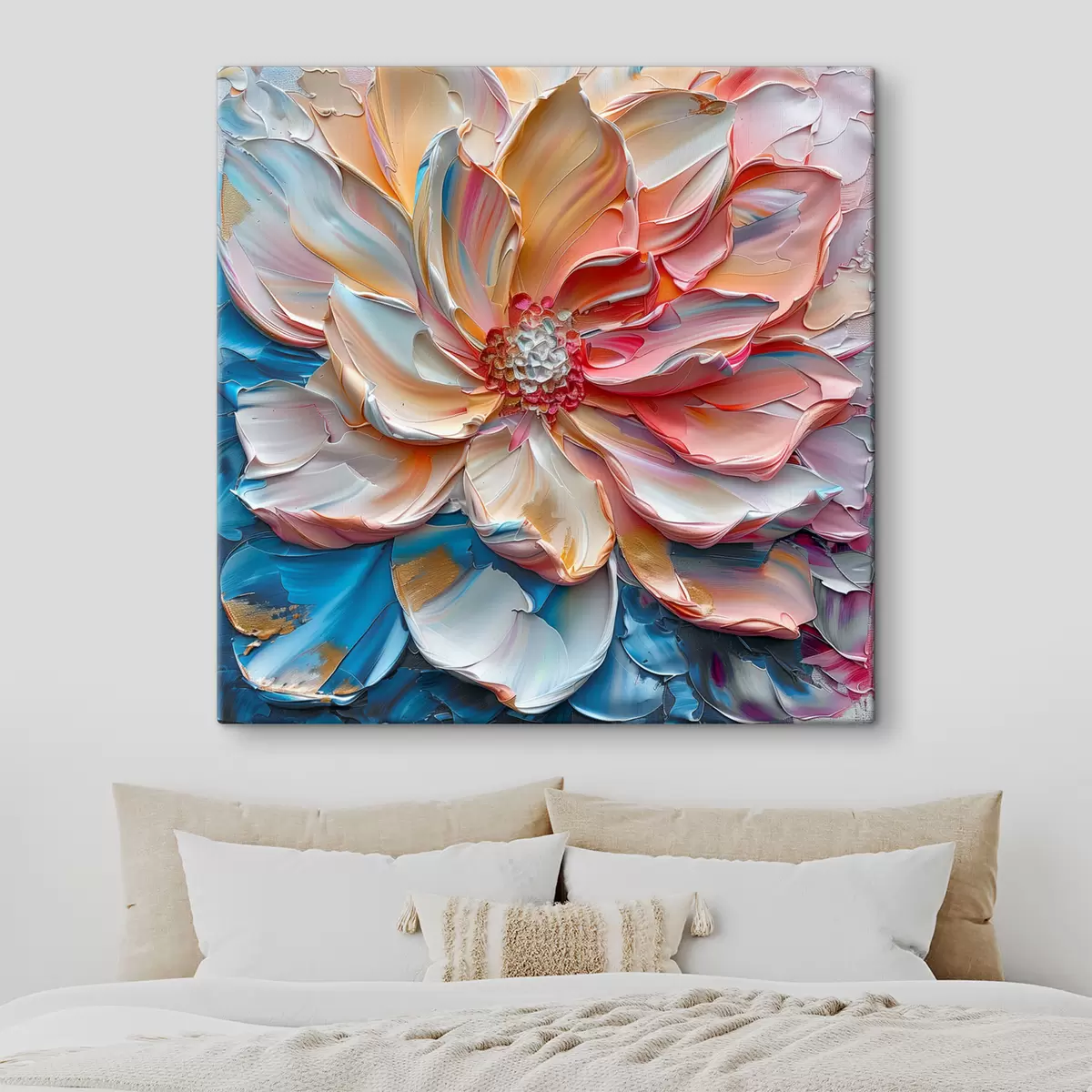 carta da parati Petali di fiori colorati con pennellate audaci nr. s41005