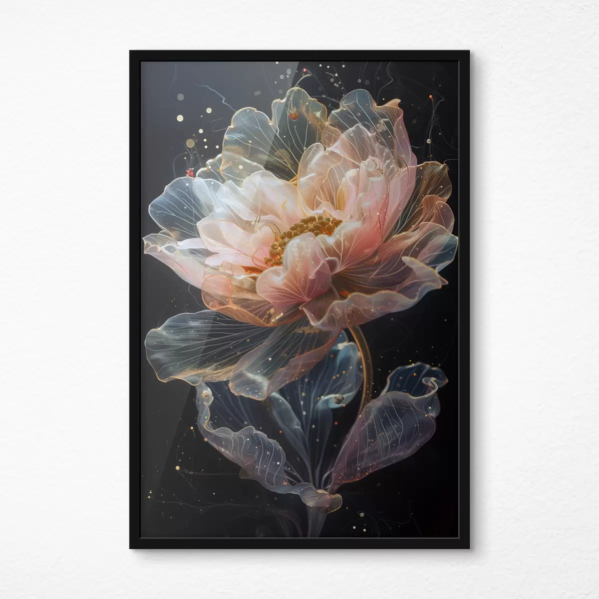 Poster Un fiore cosmico con spruzzi f40966