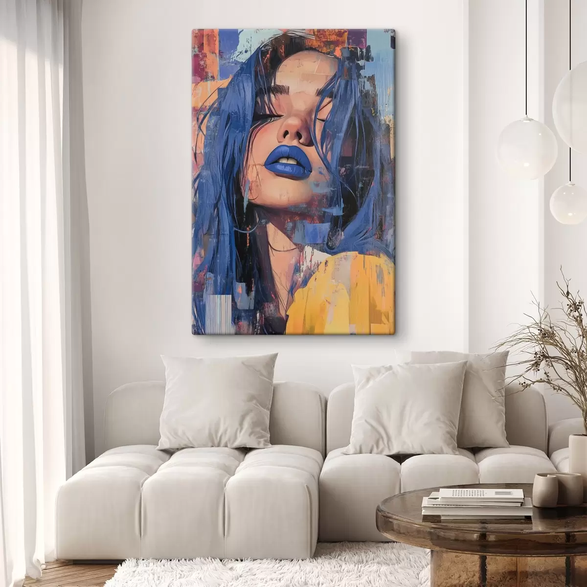 carta da parati Ragazza con labbra blu nr. s41157