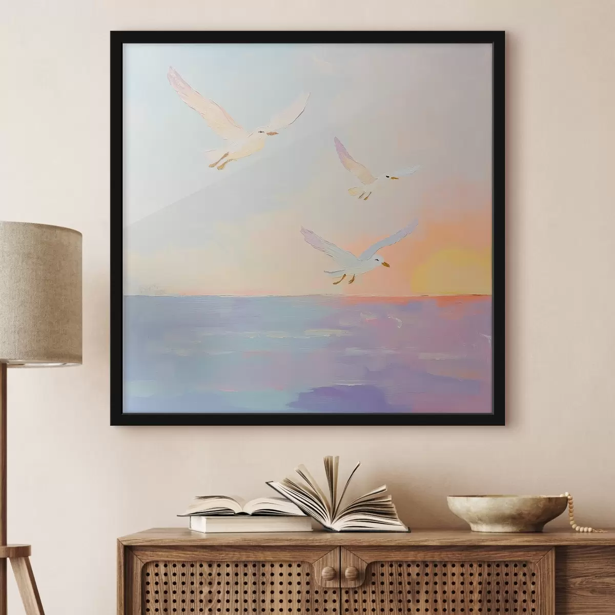 Poster Gabbiani vicino al mare f41159