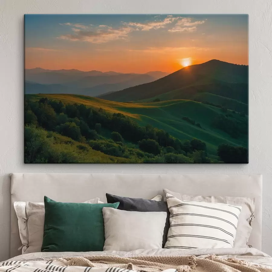 carta da parati Vista dalla montagna al tramonto nr. s41045