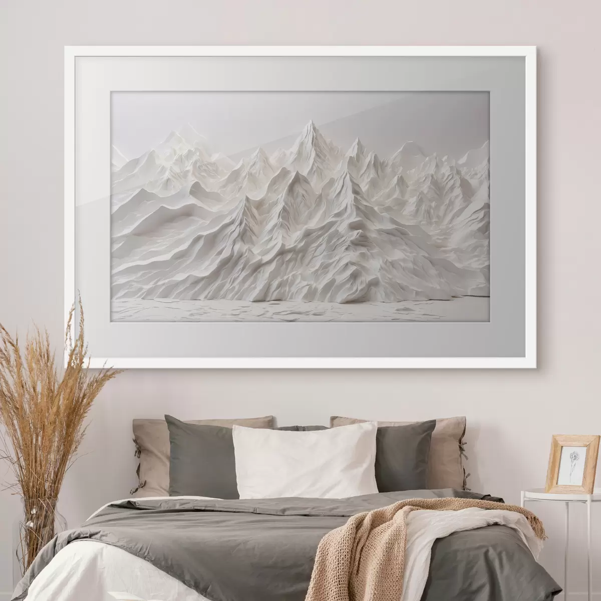 Poster Montagne bianche astratte f41037