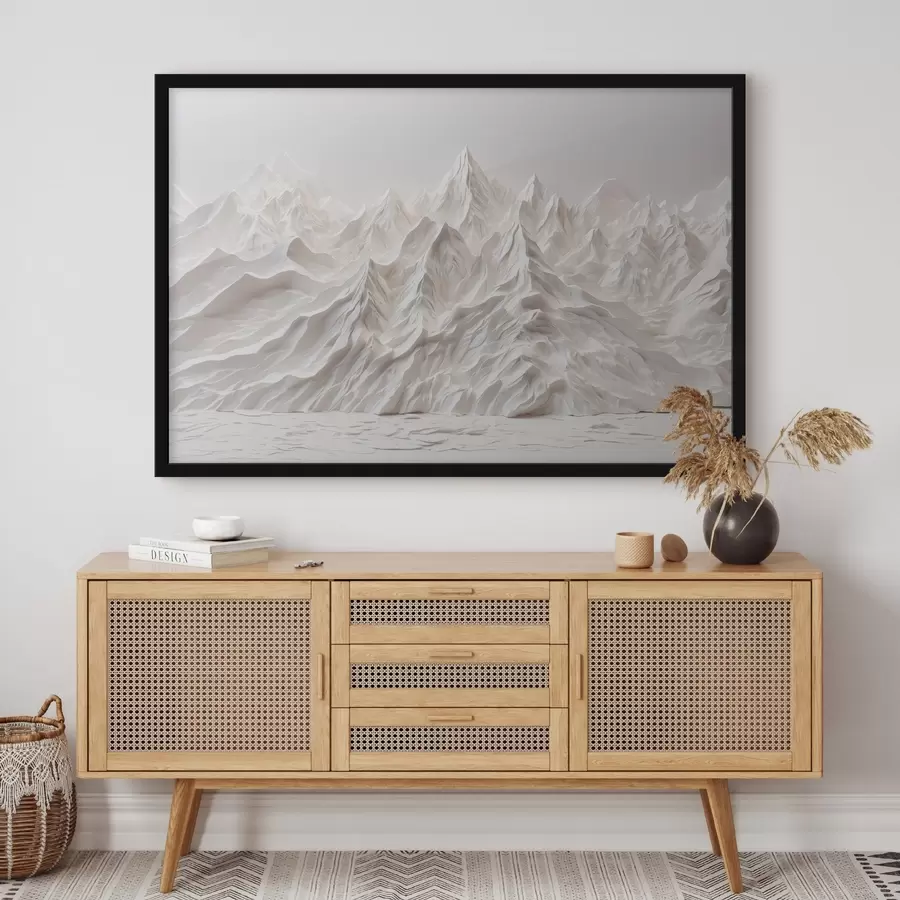 carta da parati Montagne bianche astratte nr. f41037