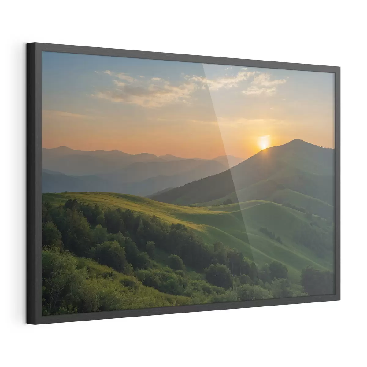 Poster Vista dalla montagna al tramonto f41045