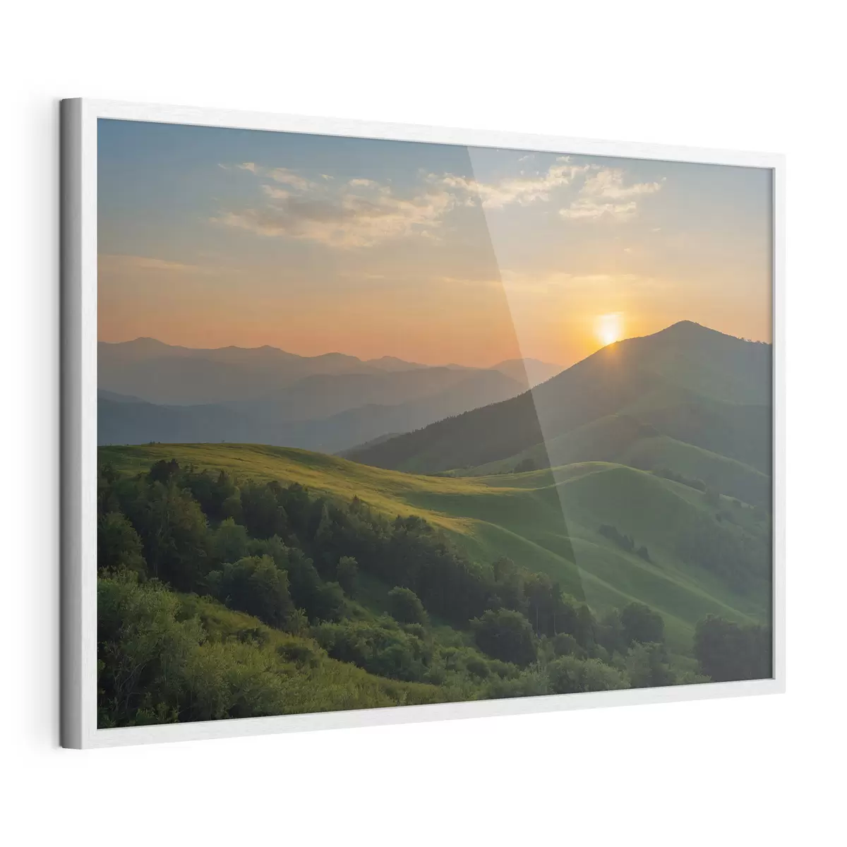 Poster Vista dalla montagna al tramonto f41045