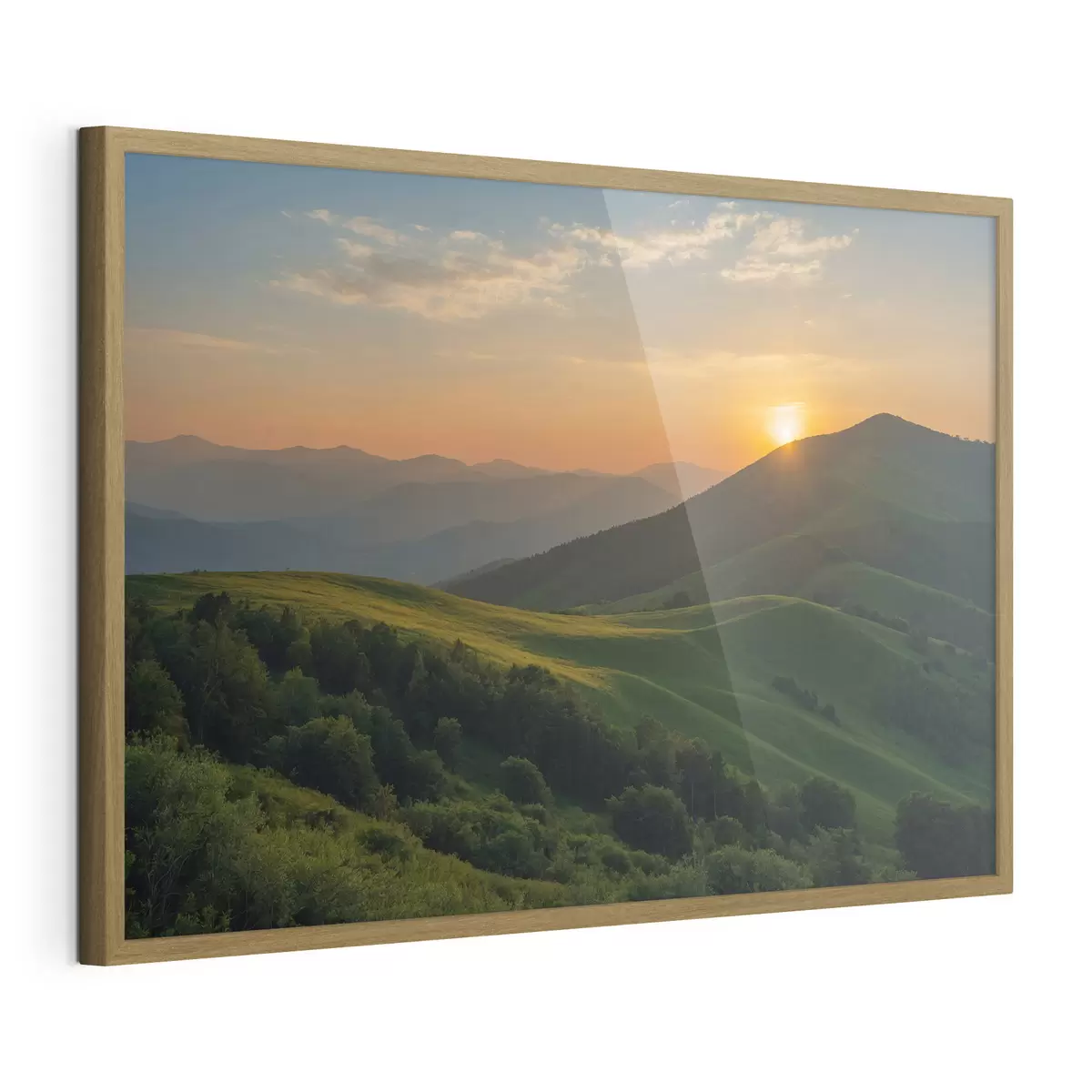 Poster Vista dalla montagna al tramonto f41045